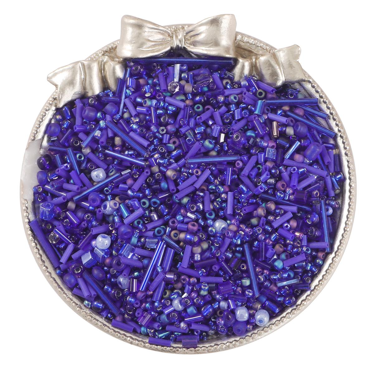 

15000 шт. Смешанные формы и размеры стеклянных бусин, многоцветные круглые стеклянные бусины для самостоятельного изготовления ювелирных изделий, бисероплетения, вышивки, аксессуаров 1.5-4.5mm 450g королевский синий