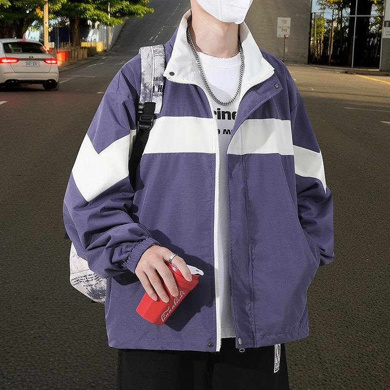 Double-sided Wear Spring and Autumn Men's Casual Jacket Hong Kong Style Large Size Loose Coat