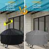 600D Heavy Fire Pit Cover Rainproof Home Round Barbecue Rack Covers Gas Charcoal Brazier Grill Furniture Universal UV Protector