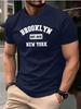 2026 Hot Sale Summer New Unisexs Summer Fashion Casual Loose Brooklyn Est 1631 Printed Sports Round Neck Short Sleeve Tshirt Top