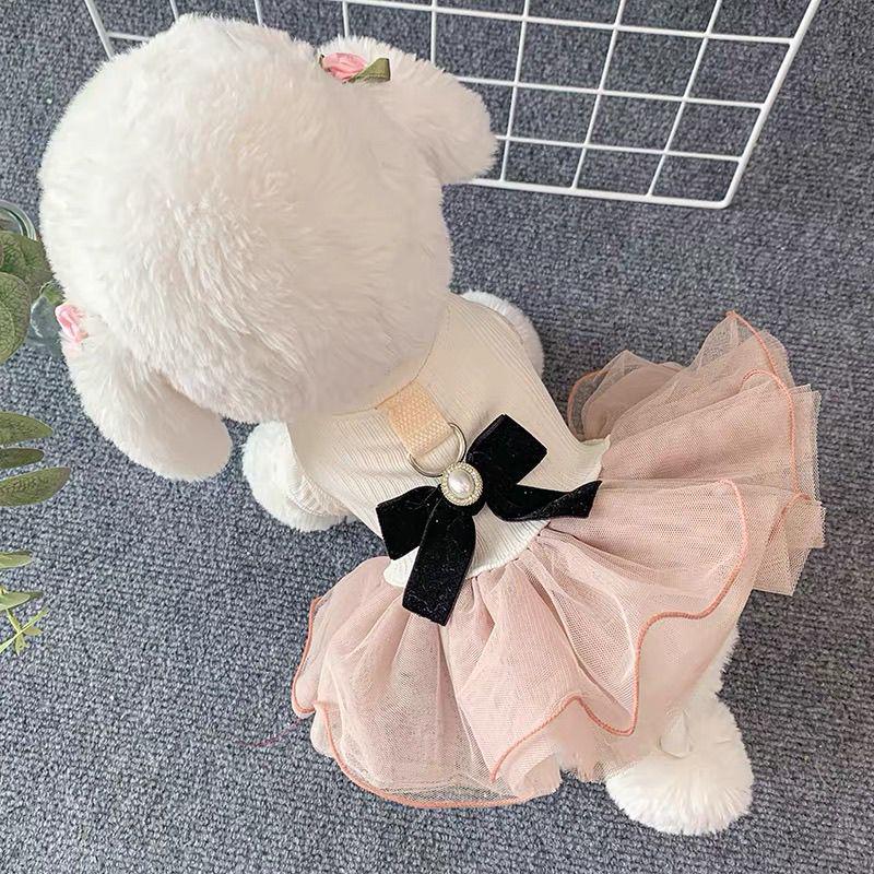 Small Dog & Cat Cute Princess Skirt with Leash