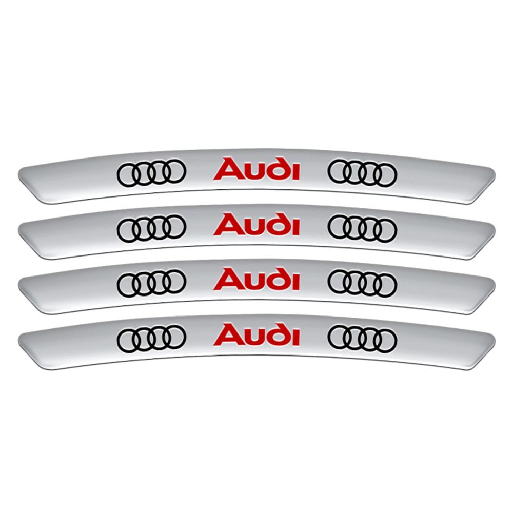 4pcs Aluminum Car Styling Wheel Rim Sticker SLINE Emblem Accessories For Audi A1 A3 8P A4 B5 B6 B8 A5 A6 C5 C6 A7 A8 Q3 Q5 Q7 TT