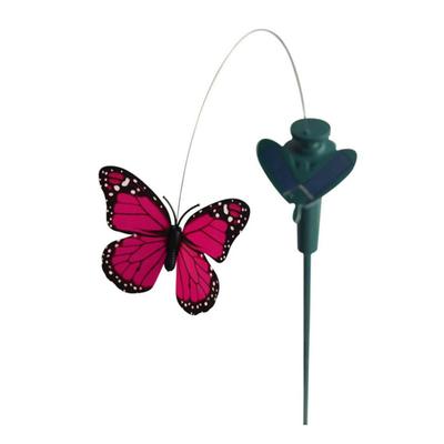 Faux papillon volant à énergie solaire, décoration sur piquet de jardin