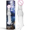 Opakovaně použitelné kondomy Penis Extender Sleeve Extender Sleeve Extender 7cm Crystal Transparentní kondom pro zpožděnou ejakulaci