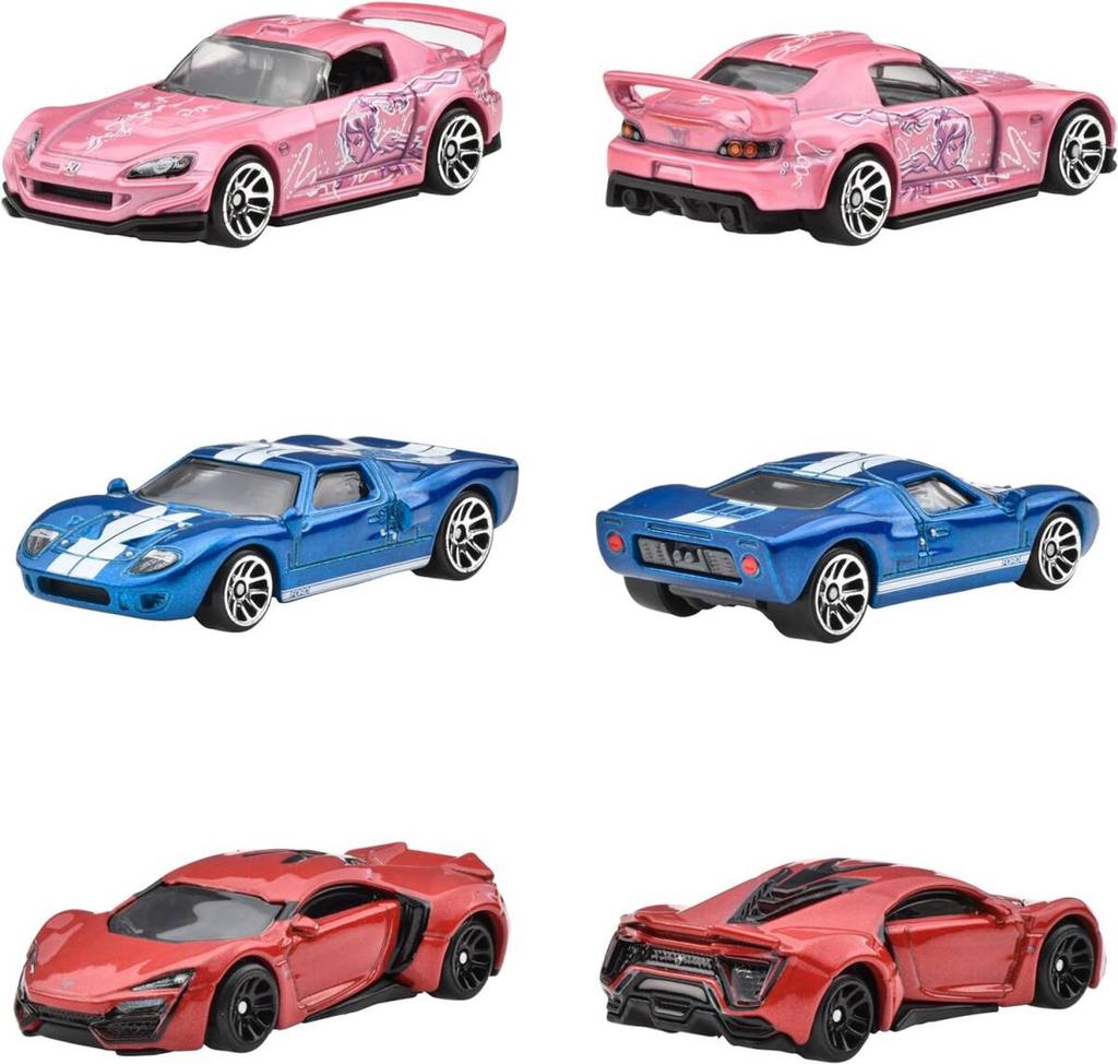 Hot Wheels 2024 Fast Furious Pack and & 10-Car Honda, Mazda, Porsche, Jetta, Hummer, Lykan, Fleetline, more.