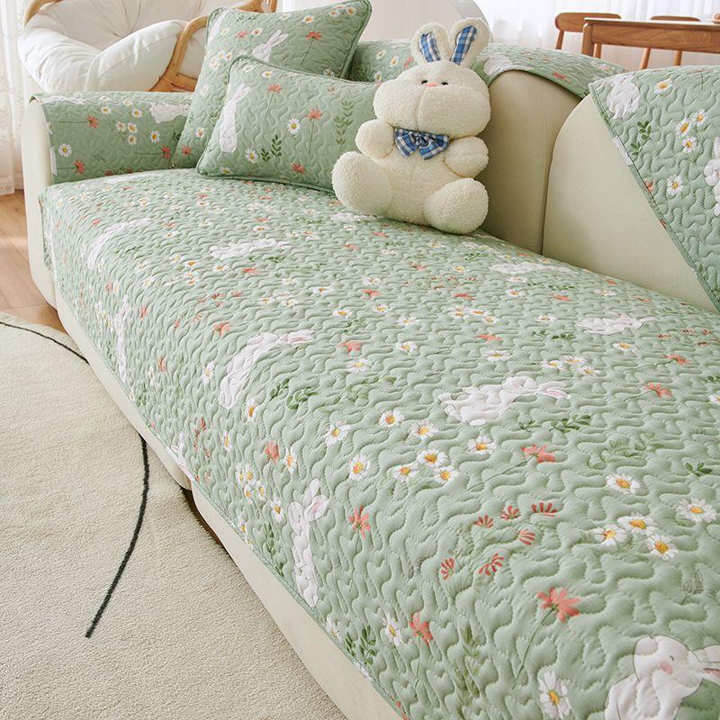 

Ткань Хлопок Кожа Диван Полотенце Подушка для сиденья Нескользящая Круглый год Нейтральный Современный Минималистичный Чистый Чехол Для сидения Новый Новое поступление Пасторальный White Twill Cotton Rabbit 45*45 pillow case