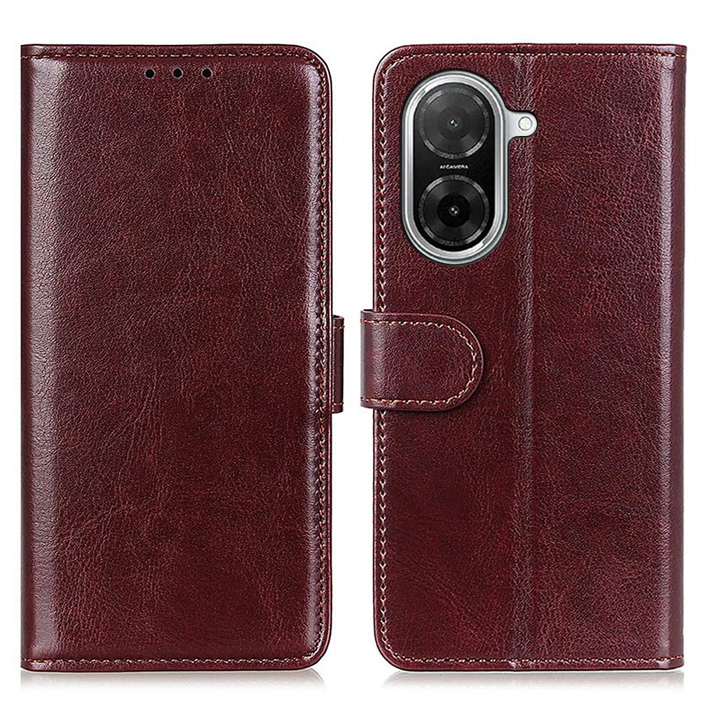 For Xiaomi Redmi A5 4G (171.7mm)/Poco C71 4G Case Crazy Horse Texture PU Leather Phone Stand Cover
