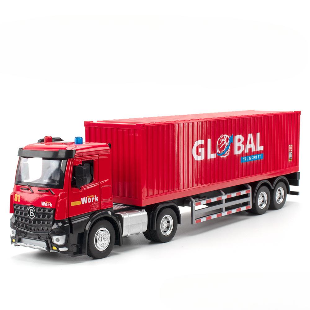 1:24 Engineering Vehicle Alloy Diecast Toy Car Model Sound Light Detachable Body Toy for Kid Birthday Gift Collection Decoration