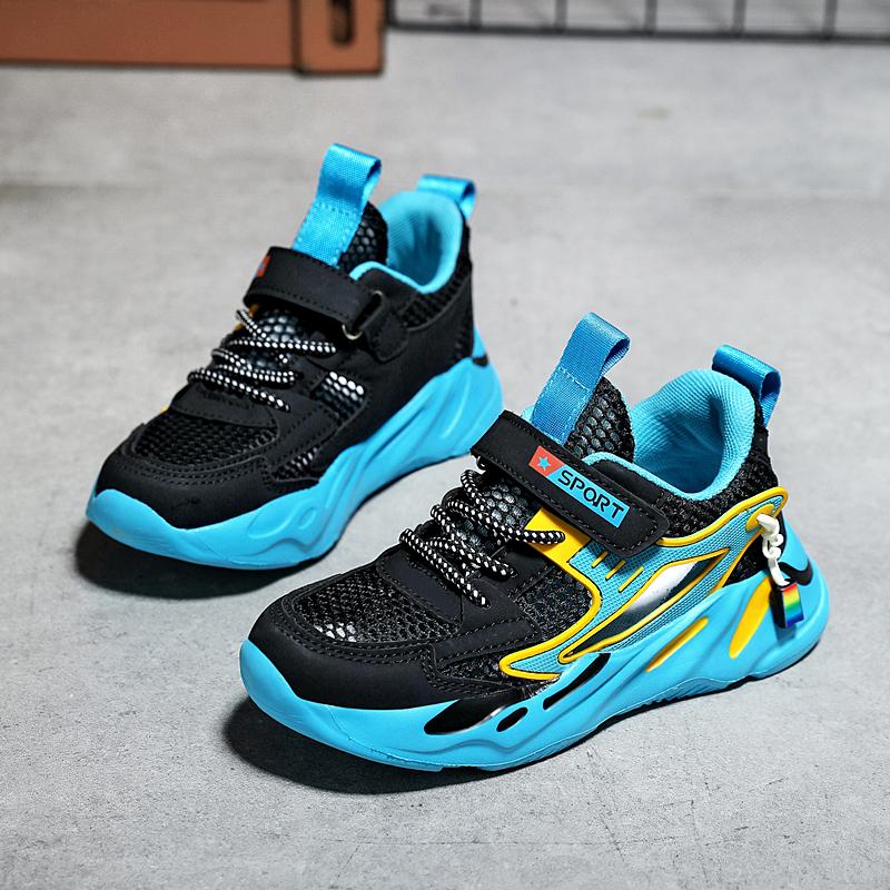 Big Boys Summer Hollow Boy's Sports Shoes Velcro Ultra-light EVA Children's Sports Shoes