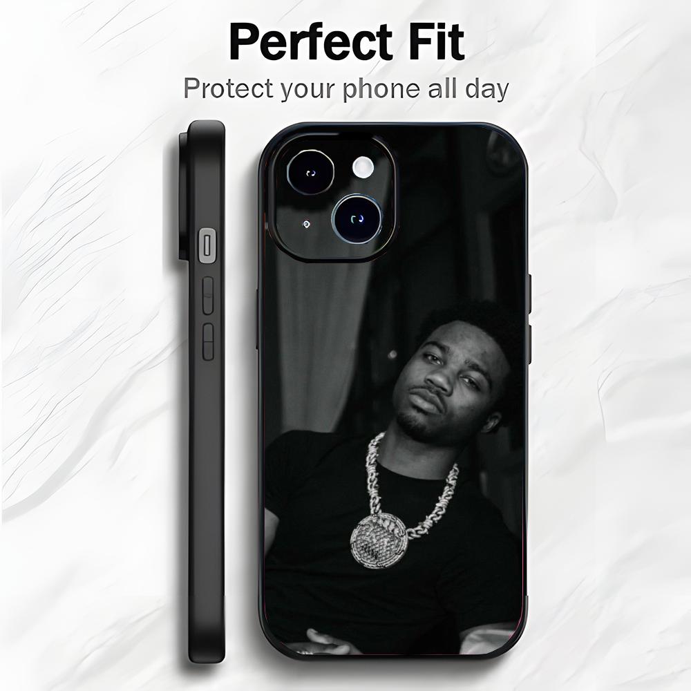 Rap-Star R-Roddy Ricch Handyhülle Handyhülle Weiche Verpackung Leicht für iPhone17 16 15 14 13ProMax