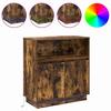 LED Sideboard Smoked Oak 71 x 34.5 x 75 cm Particleboard