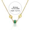 Titanium Steel Tassel Necklace with Diamond Inlay and Shiny Slim Waist Design for Women