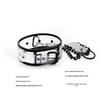 Transparent Leather Bondage Set: Handcuffs, Foot Cuffs, Neck Cuffs, and Dog Leash Collar
