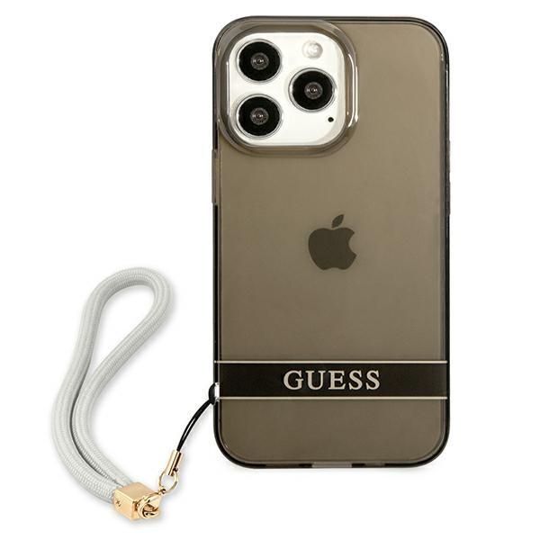 Guess Guhcp13Lhtsgsk Iphone 13 Pro / 136,1 Czarny/Black Hardcase Translucent Stap