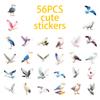 56 Realistic White Bird Graffiti Stickers Do Not Repeat Waterproof Stickers