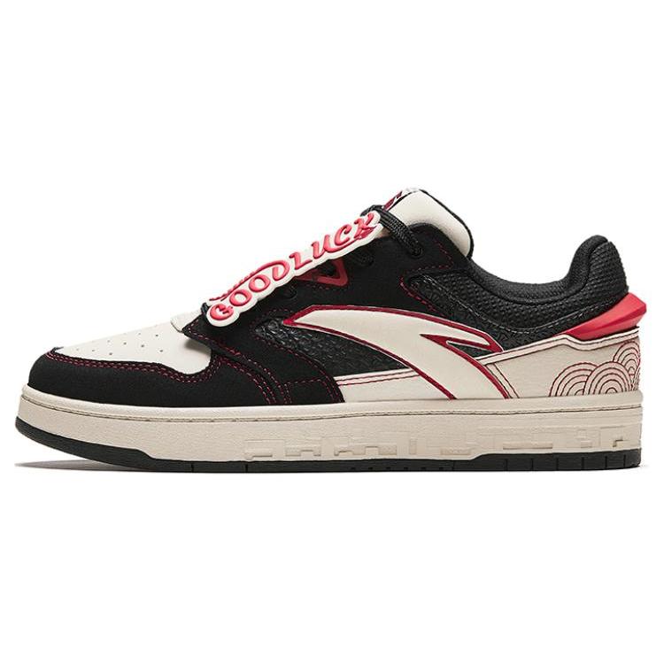 New Anta Street Naughty Anti-Slip Wear-Resistant Low-Top Skateboard Shoes Women's White Black Red 122418051-10