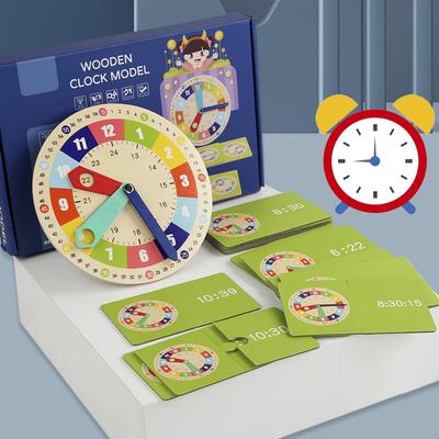 Kinder Montessori Uhr Pädagogisches Spielzeug Stunde Minute Sekunde Erkenntnis Matching Puzzle Spielzeug Kinder Frühes Lernen Lehrmittel