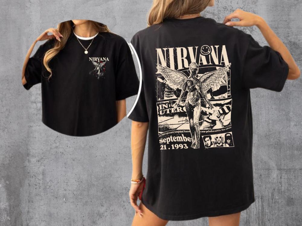 Футболка Nirvana In Utero Футболка рок-группы 90-х Унисекс Унисекс Футболка XXXXL