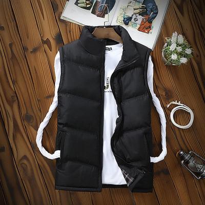 Chaleco nuevo de otoño e invierno para hombre, versión coreana juvenil, chaqueta informal ajustada de color sólido, gruesa y cálida para hombre