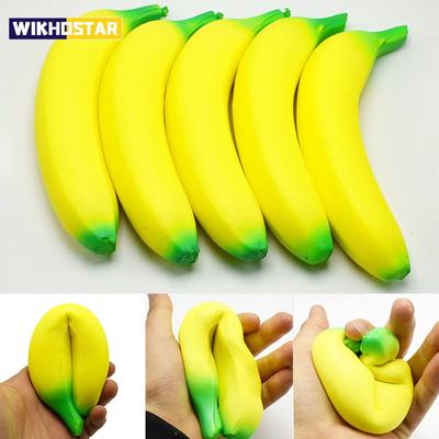 Anti-stress Squishy Banana Toys Slow Rising Jumbo Squishy Fruit Squeeze Toy Funny Stress Reliever Reduce Pressure Prop