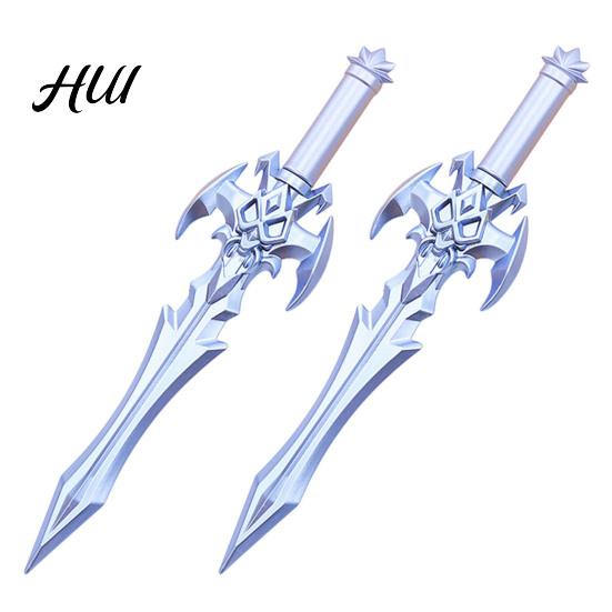 No Lag Gel Pen 2Pcs Ancient Swords Shape with Black Ink Martial Arts Weapon Design Smooth Writing Ballpoint for Students Novelty Stationery Gift Anime