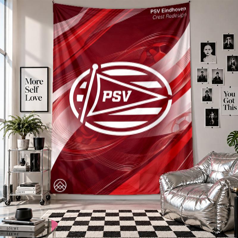 PSV Eindhoven FC Wall Tapestry Home Decor Wall Hanging Cloth for Bedroom Living Room Background