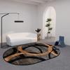 Modern Simple Style Living Room Carpet Oval Design Bedroom Non-slip Washable Rug Fluffy Soft Lounge Sofa Coffee Table Floor Mat