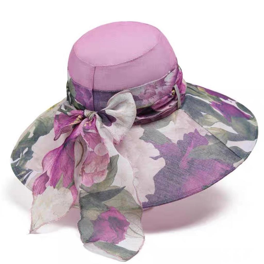 Women's Stylish UV Protection Wide-Brim Sun Hat for Summer Travel