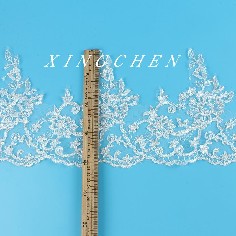 Clothing Accessories Width 21Cm Car Bone Lace Lace Sequins Bridal Dress Accessories Clothing Accessories Materials