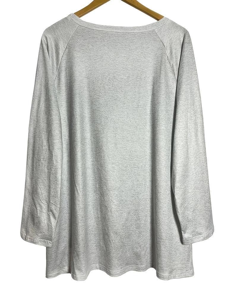 Autumn and Winter European and American Casual Hot Style Round Neck Long Sleeve Animal Print Women's Long Top