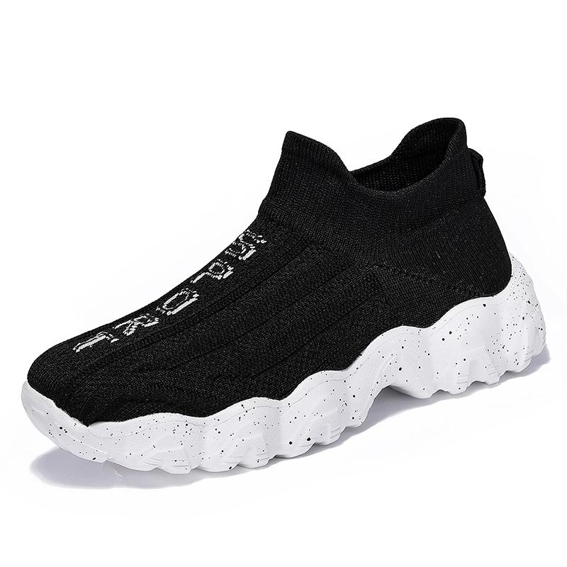 Fashion Shoes Men Loafers Light Walking Breathable Summer Comfortable Casual Shoes Sneakers Zapatillas Hombre Slip On Black Size 46