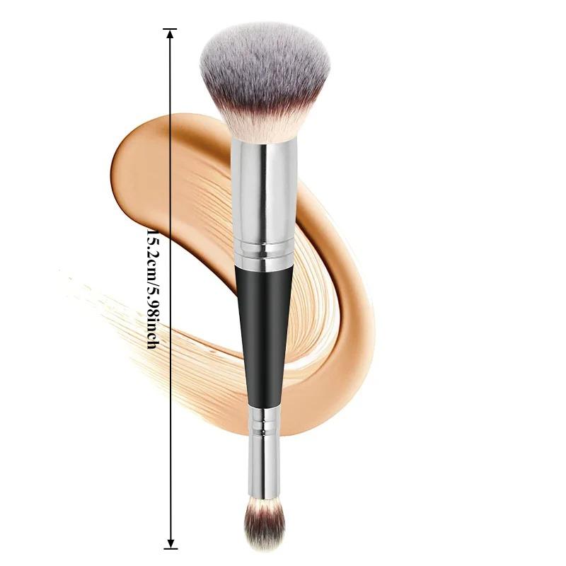 Dvouhlavý štětec na make-up 2 v 1 Štětec na tvářenku Korektor Rozjasňovač Pudrové štětce Štětec na blending Konturovací štětec Kosmetické nástroje