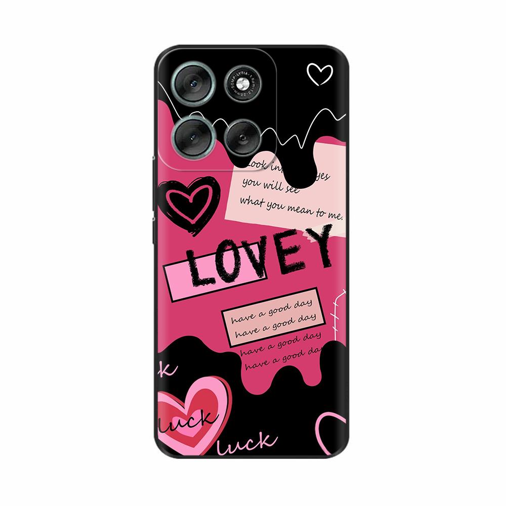 For Motorola Moto G56 5G Case Cute Print Cover Soft Black Silicone Bumper Phone Cases For Moto G86 MotoG86 G 56 Back Cover Funda