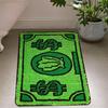 Faux Cashmere Coin Pattern Rug Stain Resistant 40 * 60cm Money Rug Non-Slip Absorbent Carpet Bedroom Living Room Bedside Rug