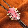 Bolo Tie für Erwachsene Musikfestival Cowboy Krawatte mit Gitarrenkopf Anhänger Gentleman Musiktreffen/ Disco Party Schmuck