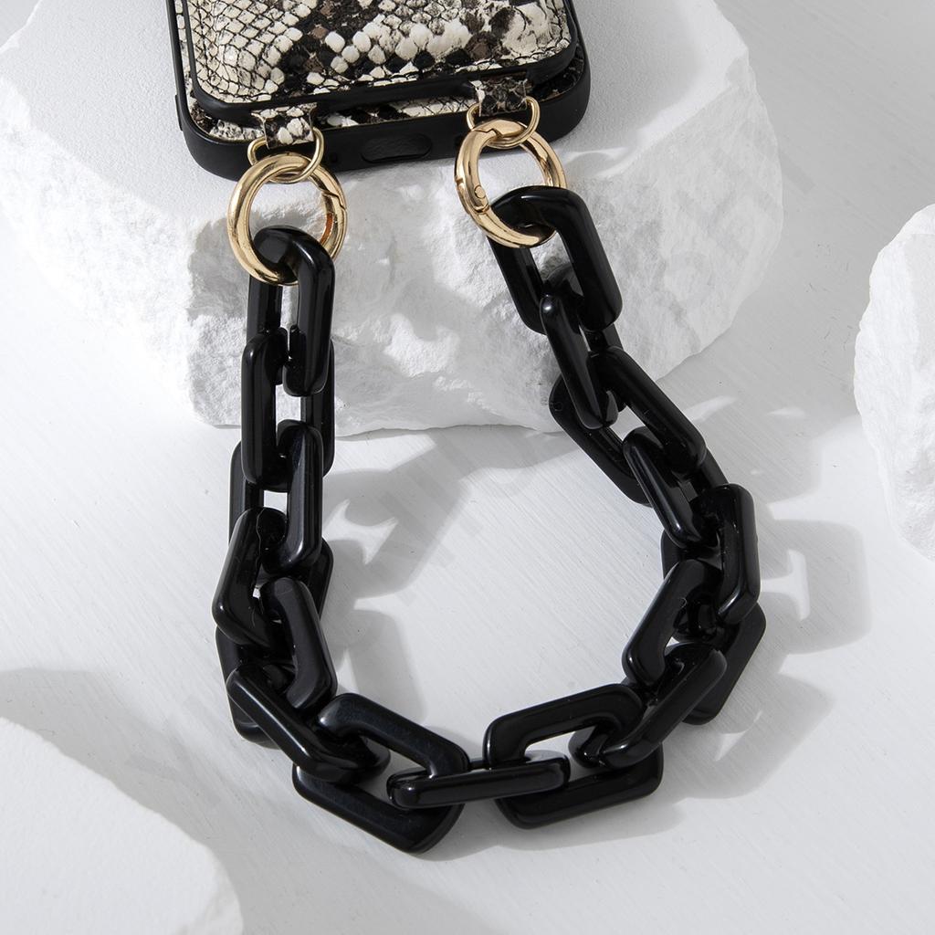 Handmade Colorful Patch Phone Strap Universal Acrylic Lanyard with Chunky Mobile Phone Charm Accessories Chain
