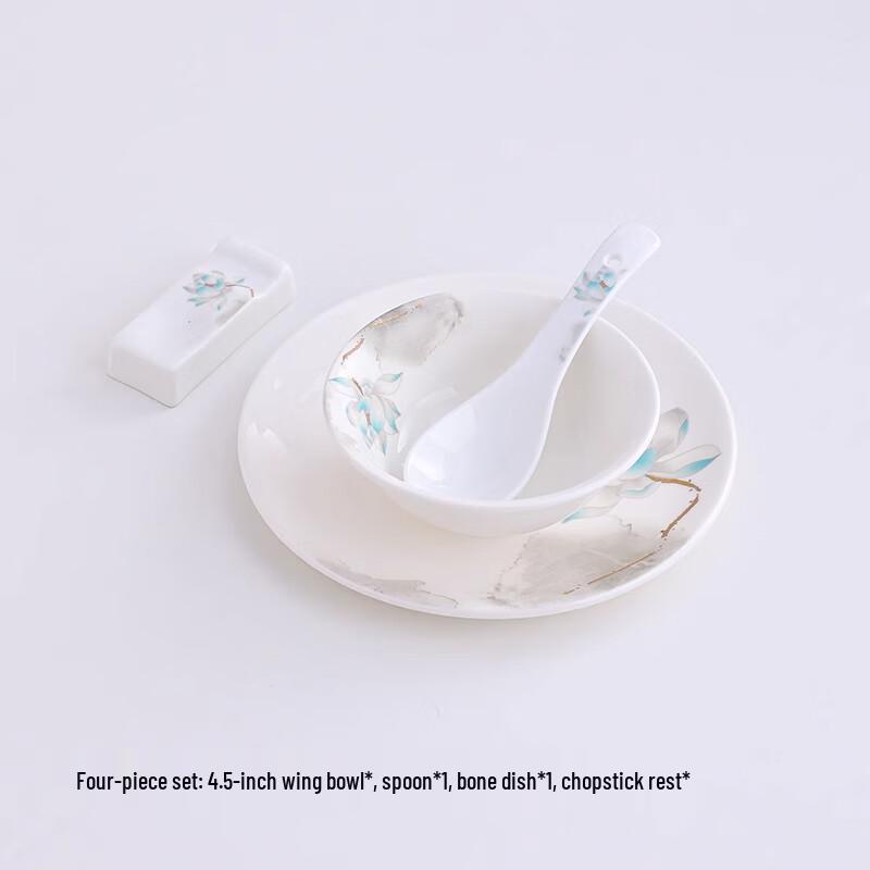 Lotus Ceramic Tableware 4-Piece Set