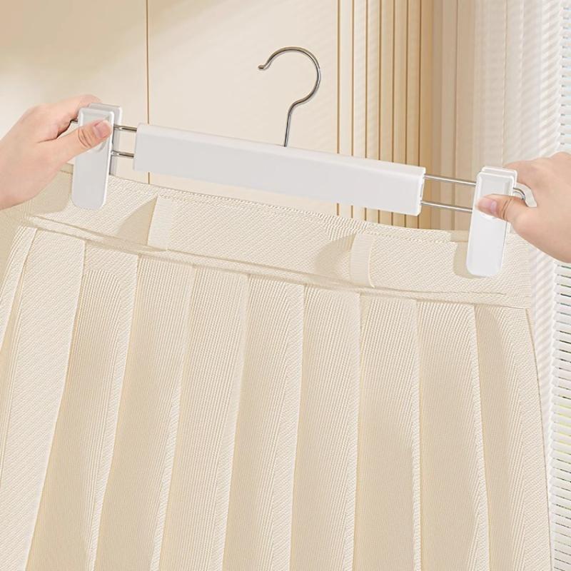 Clothes Hanger with Clips for Trousers and Skirts, Home Use, Non-marking, Anti-slip, Specially for Hanging and Storing Trousers