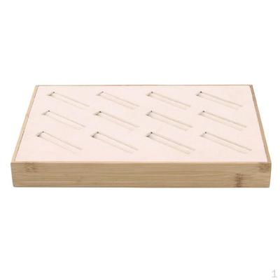 Slot per organizer per portagioielli in bambù per vassoio per vetrina porta braccialetti ad anello