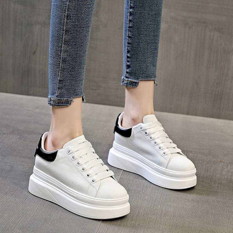 Trend Sunday Autumn New Single Shoes Platform Height Increase Leisure Sports Little White Shoes Student Shoes