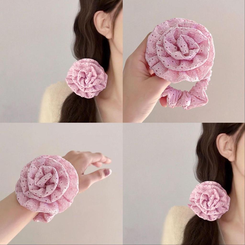 2024 Rose Scrunchie: High-End Autumn & Winter Hair Accessory