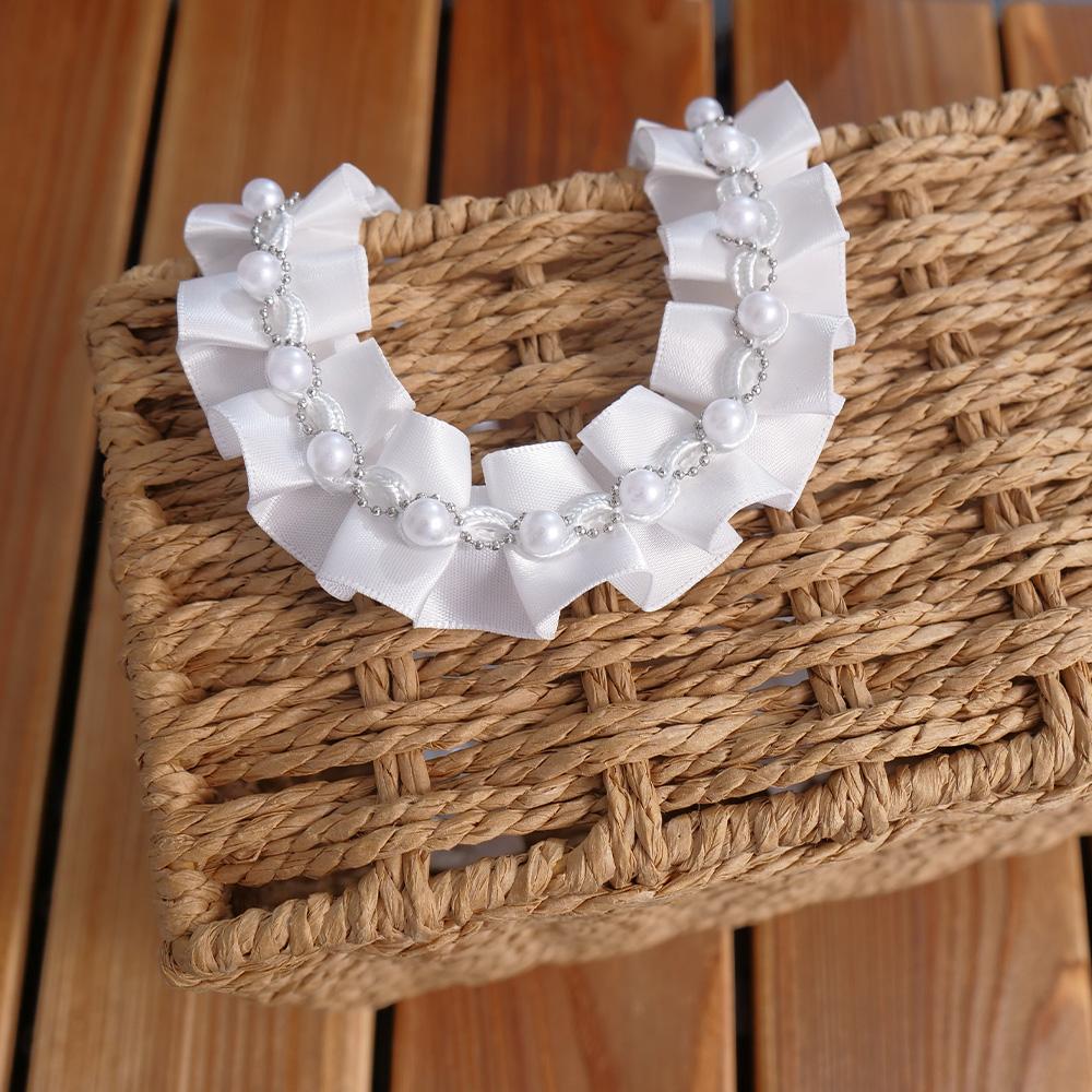 Pleated Lace Ribbons For Sewing Party Dress Beaded Trim DIY Crafts Supplies Clothing Needlework Decor Ruffle Fabric 2.5cm Wide