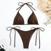 Women's European & American Push-Up Bikini Set: Sexy Drawstring Tie-Up Design