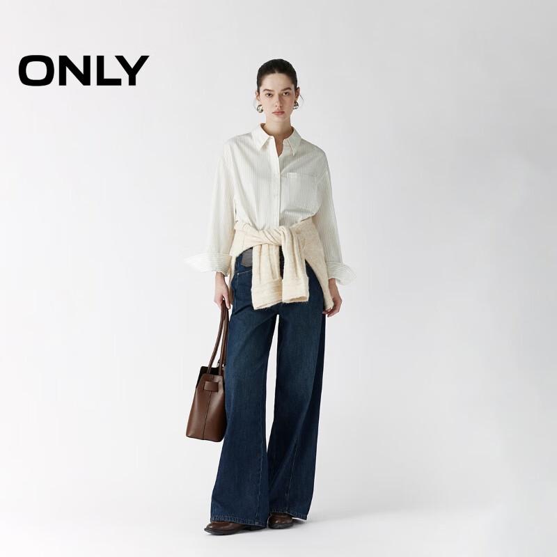 ONLY 2025 Summer Relaxed Fit Lapel Long Sleeve Shirt