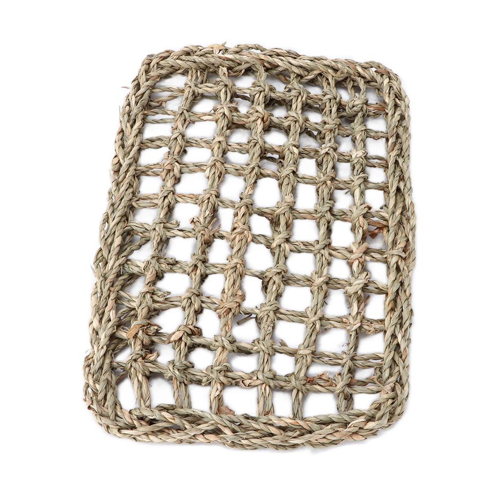 Rabbit Activity Mat Woven Seagrass Protector Chew Toy Mat for Bunny Chinchilla Hamsters