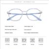 4PCS Fashion Round Glasses Replaceable Lens Plain Transparent Computer Eyeglasses Anti-Blue Light Elegant Eyewear Women Men