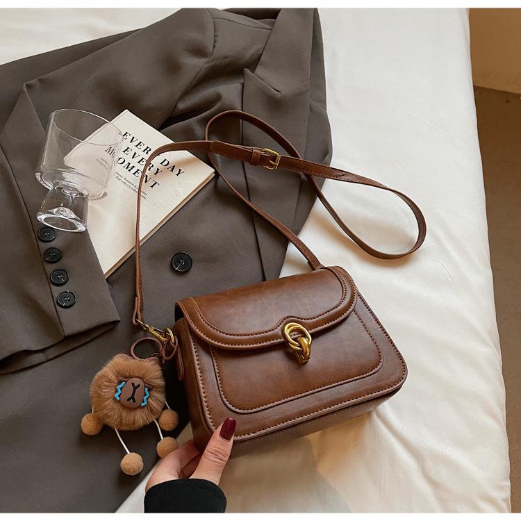 Niche Fashion Bag Women's New Autumn and Winter Retro Texture Small Square Bag Commuter Casual Messenger Bag Tide