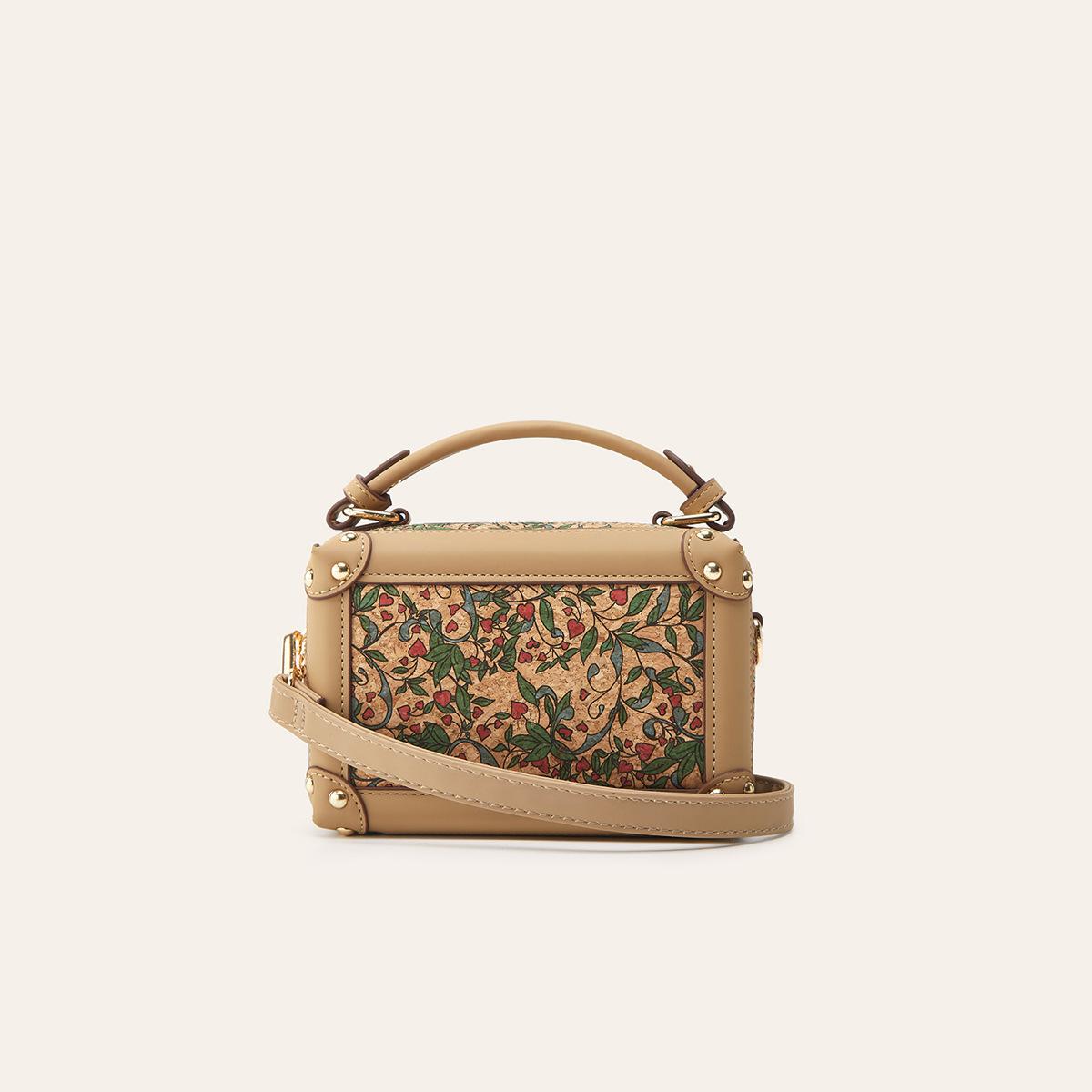 

New ethnic style printed cork bark women s bag cosmetic bag handbag bohemian fashion multi-element shoulder
