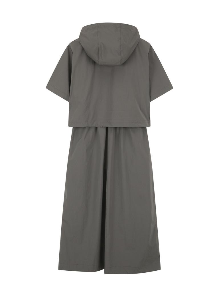 Allaeseuka Women'S Woven Hooded Dress_Pag2Oo2430Kbr