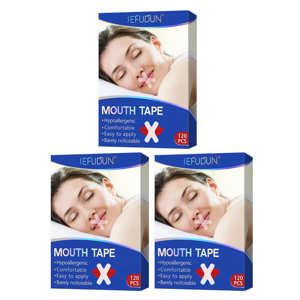 120Pcs Sleep Strip Mouth Tape for Snoring for Better Nose Breathing Stop Snoring Patches Good Sleeping Aid Mouth Breathing